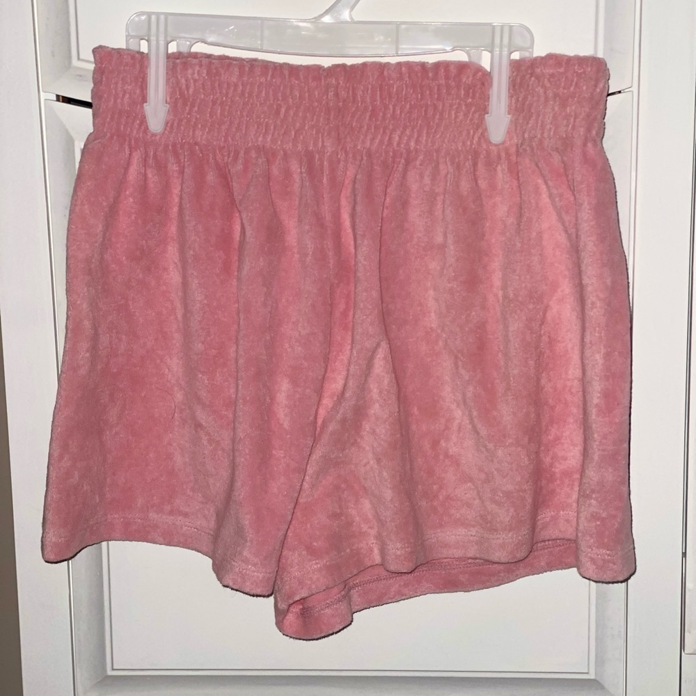 H&M Pink Terry Cloth Pool Shorts